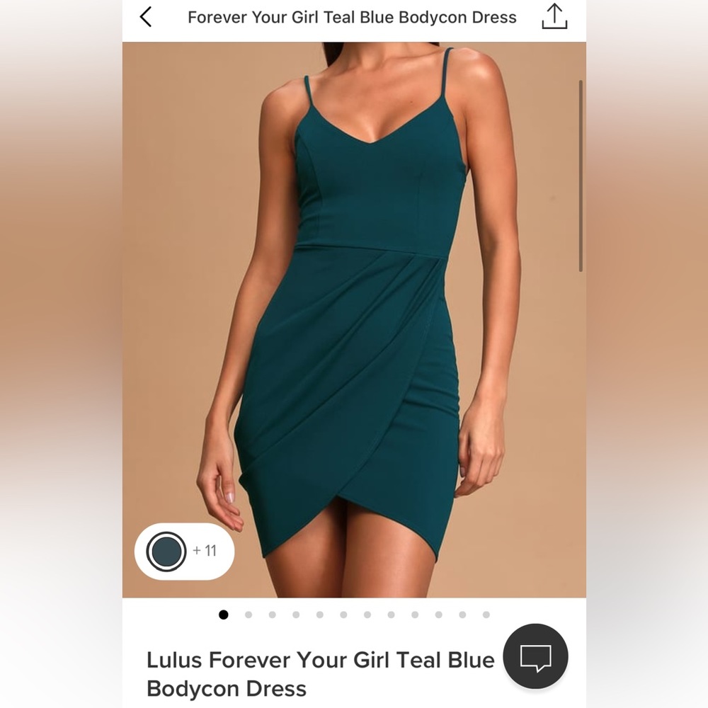 NWT Lulu’s Aqua Dress